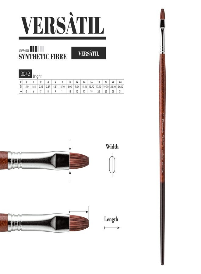Escoda Versatil Brush Bright Long Handle Sr.3042 (No. 18) - Image 3